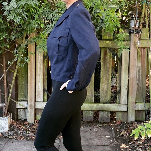 Vintage cropped navy jacket uniform - Picture 3 of 5